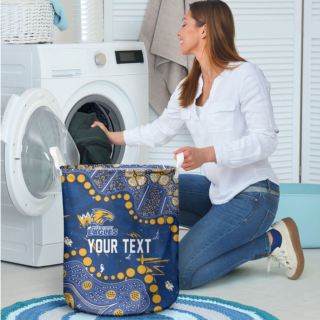 Personalized West Coast Eagles Laundry Basket Aboriginal Pattern with Graffiti Style