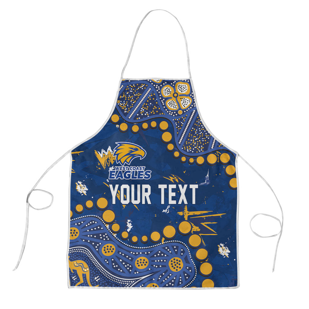 Personalized West Coast Eagles Apron Aboriginal Pattern with Graffiti Style