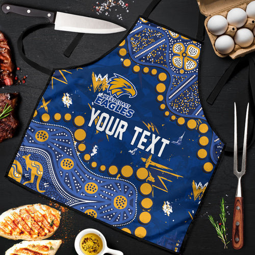 Personalized West Coast Eagles Apron Aboriginal Pattern with Graffiti Style