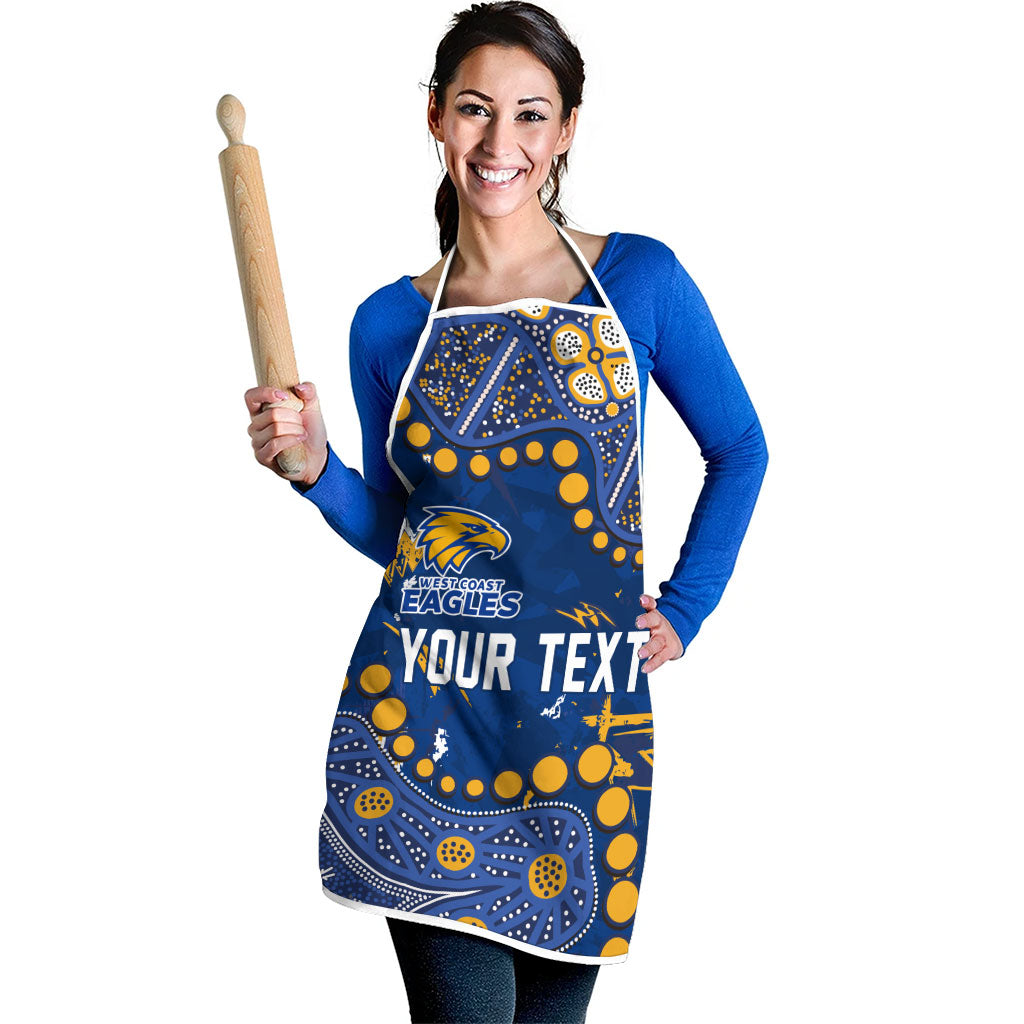 Personalized West Coast Eagles Apron Aboriginal Pattern with Graffiti Style