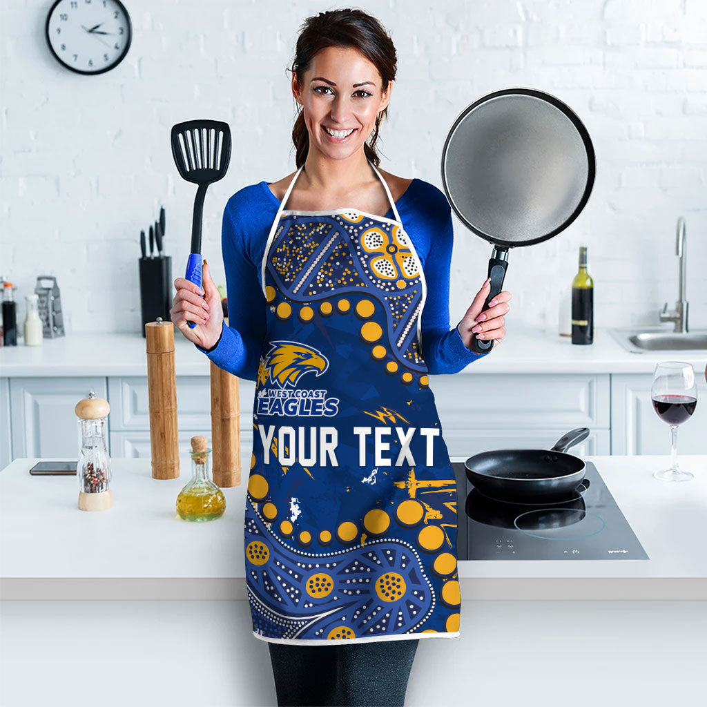 Personalized West Coast Eagles Apron Aboriginal Pattern with Graffiti Style