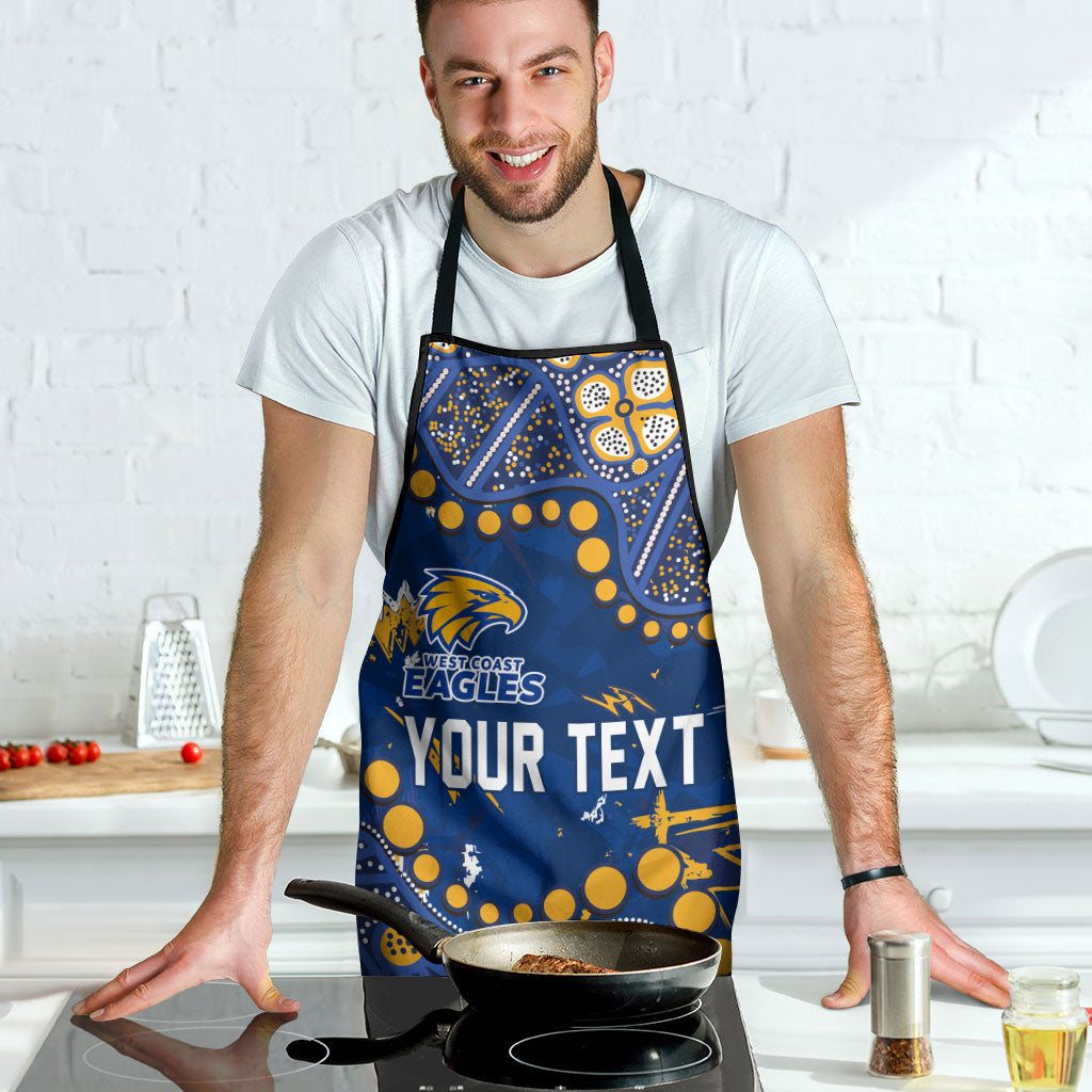 Personalized West Coast Eagles Apron Aboriginal Pattern with Graffiti Style