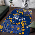 Personalized West Coast Eagles Area Rug Aboriginal Pattern with Graffiti Style