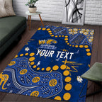 Personalized West Coast Eagles Area Rug Aboriginal Pattern with Graffiti Style