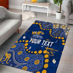 Personalized West Coast Eagles Area Rug Aboriginal Pattern with Graffiti Style