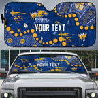 Personalized West Coast Eagles Auto Sun Shade Aboriginal Pattern with Graffiti Style