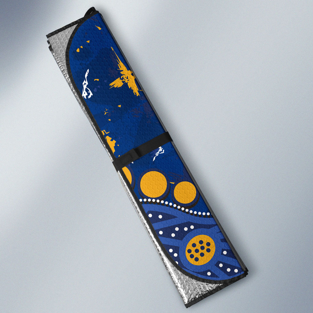 Personalized West Coast Eagles Auto Sun Shade Aboriginal Pattern with Graffiti Style