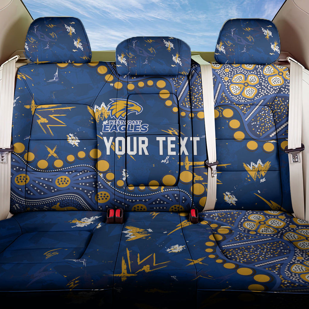 Personalized West Coast Eagles Back Car Seat Cover Aboriginal Pattern with Graffiti Style