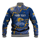 Personalized West Coast Eagles Baseball Jacket Aboriginal Pattern with Graffiti Style