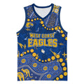 Personalized West Coast Eagles Basketball Jersey Aboriginal Pattern with Graffiti Style