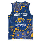 Personalized West Coast Eagles Basketball Jersey Aboriginal Pattern with Graffiti Style