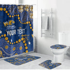 Personalized West Coast Eagles Bathroom Set Aboriginal Pattern with Graffiti Style