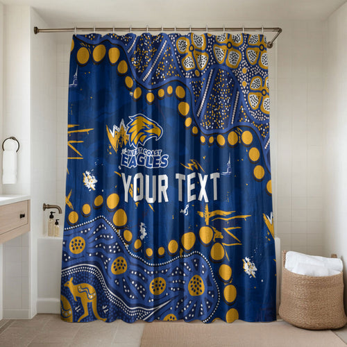 Personalized West Coast Eagles Bathroom Set Aboriginal Pattern with Graffiti Style