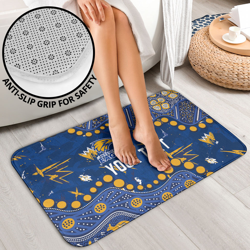 Personalized West Coast Eagles Bathroom Set Aboriginal Pattern with Graffiti Style