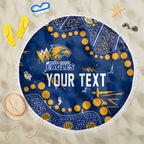 Personalized West Coast Eagles Beach Blanket Aboriginal Pattern with Graffiti Style