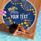 Personalized West Coast Eagles Beach Blanket Aboriginal Pattern with Graffiti Style
