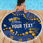 Personalized West Coast Eagles Beach Blanket Aboriginal Pattern with Graffiti Style