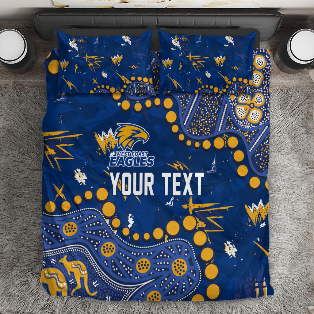 Personalized West Coast Eagles Bedding Set Aboriginal Pattern with Graffiti Style
