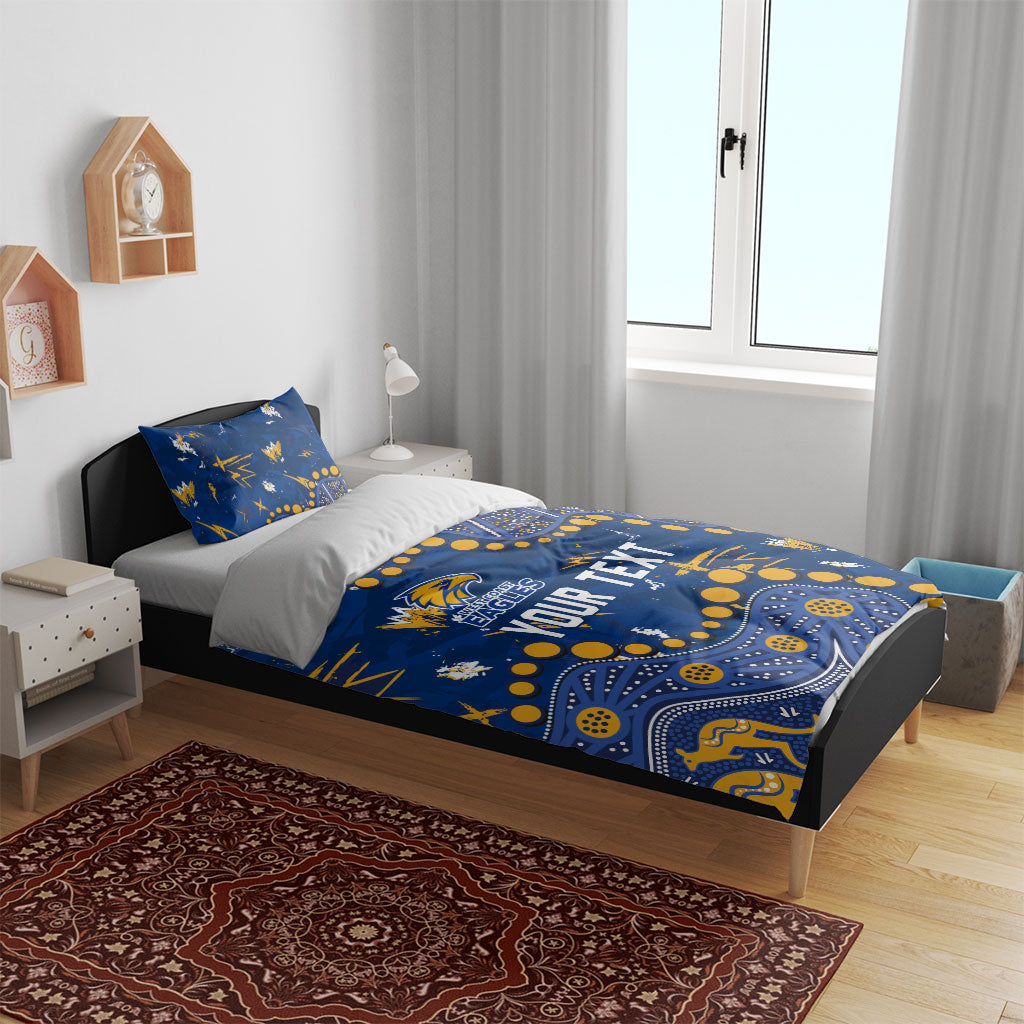 Personalized West Coast Eagles Bedding Set Aboriginal Pattern with Graffiti Style