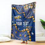 Personalized West Coast Eagles Blanket Aboriginal Pattern with Graffiti Style