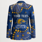 Personalized West Coast Eagles Blazer Aboriginal Pattern with Graffiti Style