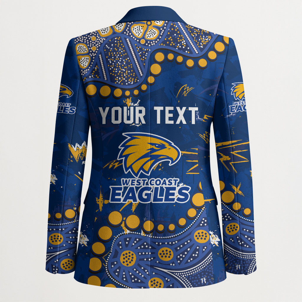Personalized West Coast Eagles Blazer Aboriginal Pattern with Graffiti Style
