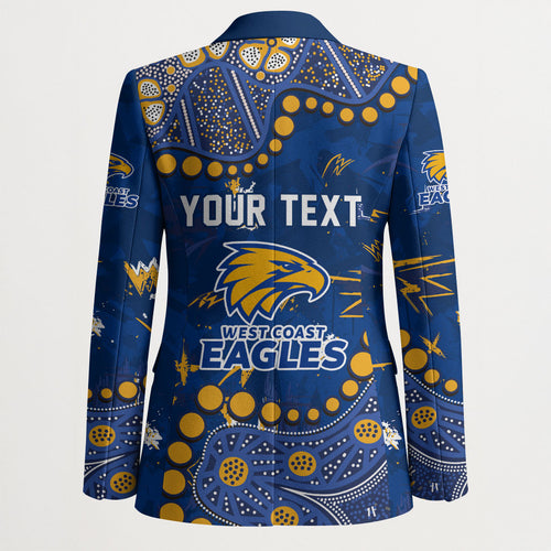 Personalized West Coast Eagles Blazer Aboriginal Pattern with Graffiti Style