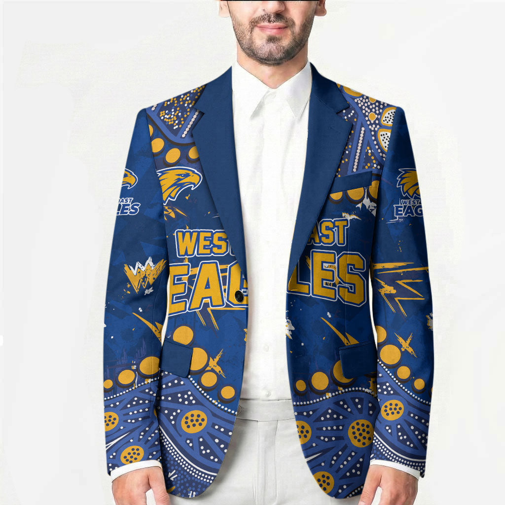 Personalized West Coast Eagles Blazer Aboriginal Pattern with Graffiti Style