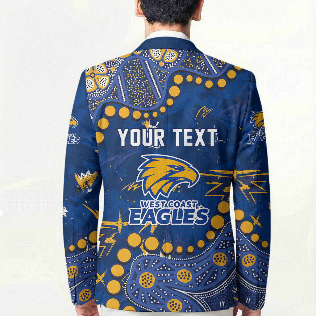 Personalized West Coast Eagles Blazer Aboriginal Pattern with Graffiti Style