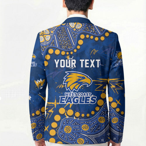 Personalized West Coast Eagles Blazer Aboriginal Pattern with Graffiti Style