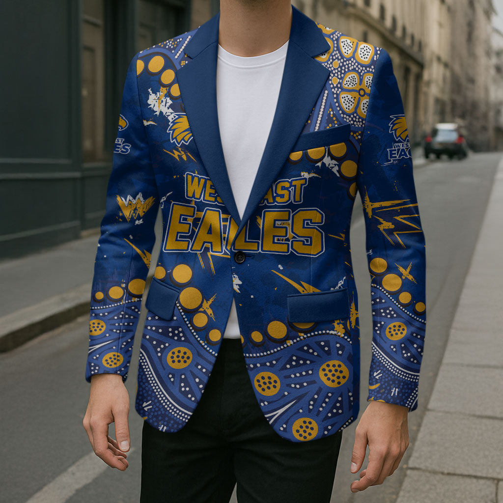 Personalized West Coast Eagles Blazer Aboriginal Pattern with Graffiti Style