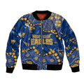 Personalized West Coast Eagles Bomber Jacket Aboriginal Pattern with Graffiti Style