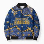 Personalized West Coast Eagles Bomber Puffer Jacket Aboriginal Pattern with Graffiti Style