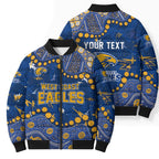 Personalized West Coast Eagles Bomber Puffer Jacket Aboriginal Pattern with Graffiti Style