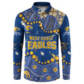 Personalized West Coast Eagles Button Sweatshirt Aboriginal Pattern with Graffiti Style