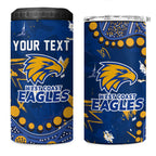 Personalized West Coast Eagles 4 in 1 Can Cooler Tumbler Aboriginal Pattern with Graffiti Style