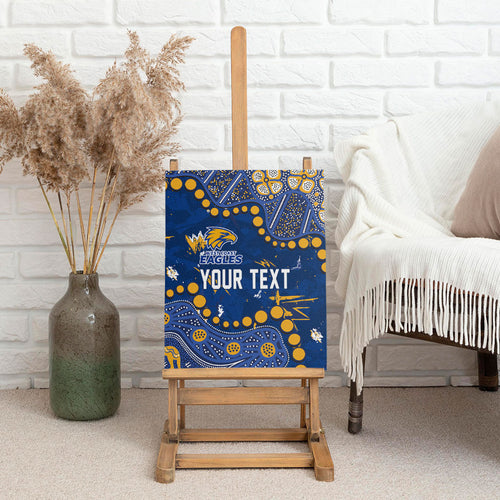 Personalized West Coast Eagles Canvas Wall Art Aboriginal Pattern with Graffiti Style