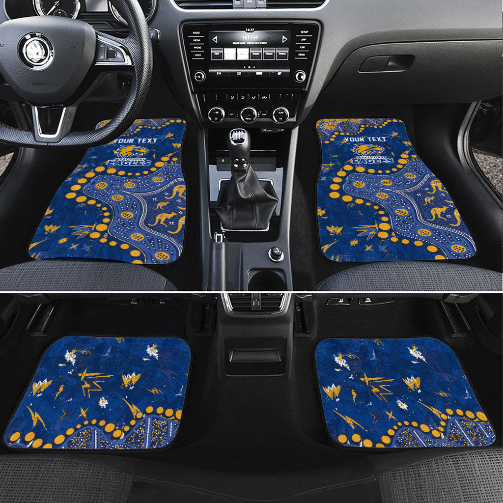 Personalized West Coast Eagles Car Mats Aboriginal Pattern with Graffiti Style