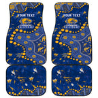Personalized West Coast Eagles Car Mats Aboriginal Pattern with Graffiti Style