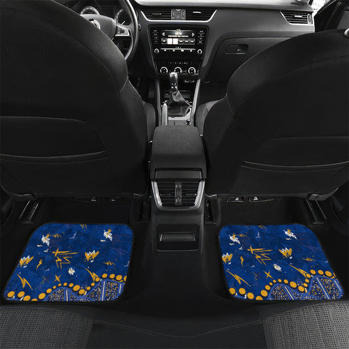 Personalized West Coast Eagles Car Mats Aboriginal Pattern with Graffiti Style