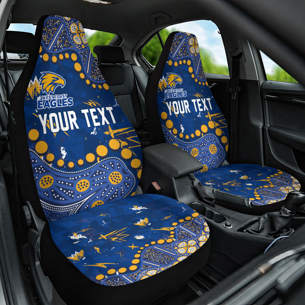 Personalized West Coast Eagles Car Seat Cover Aboriginal Pattern with Graffiti Style
