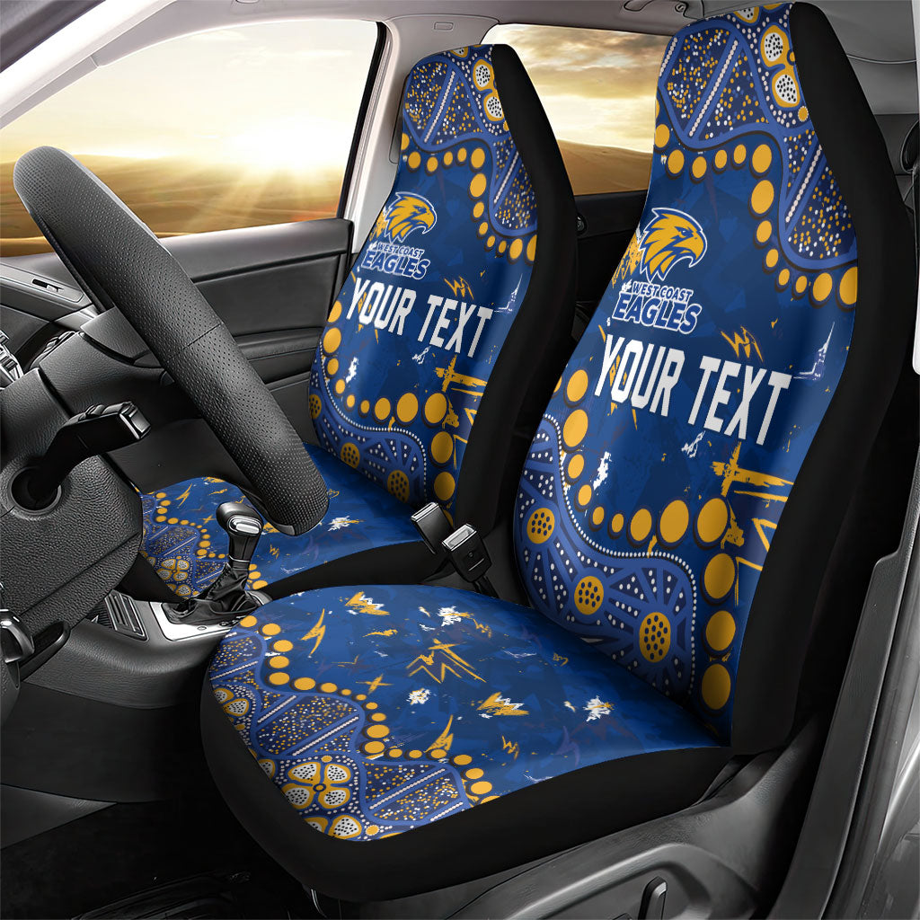 Personalized West Coast Eagles Car Seat Cover Aboriginal Pattern with Graffiti Style