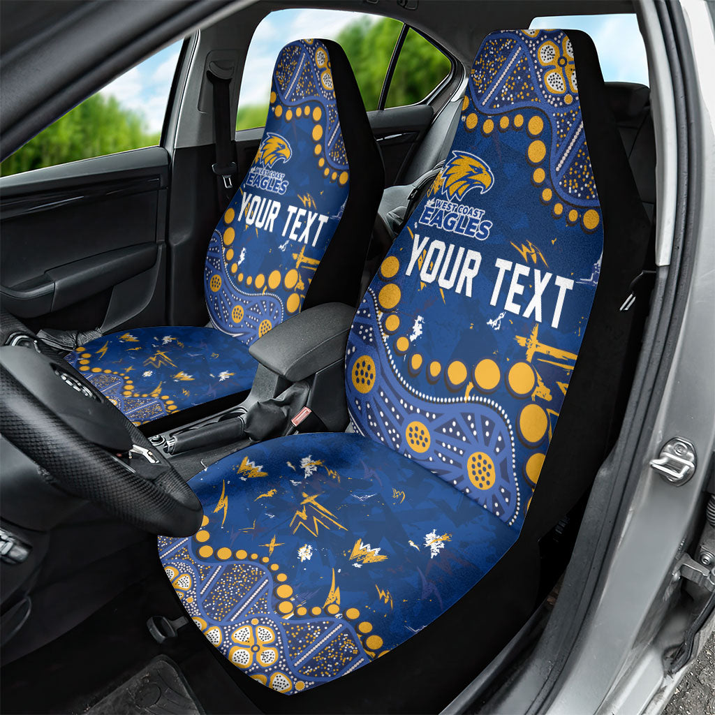 Personalized West Coast Eagles Car Seat Cover Aboriginal Pattern with Graffiti Style