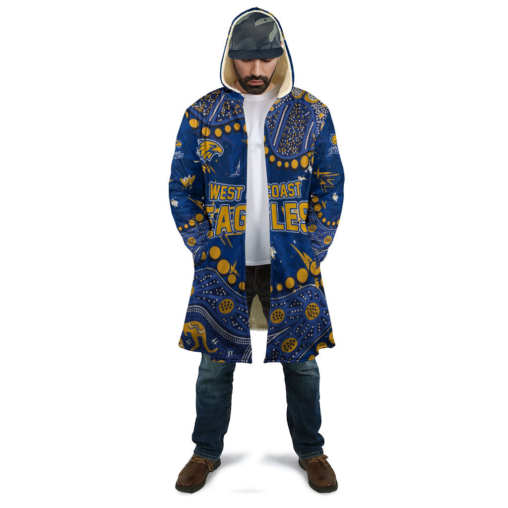 Personalized West Coast Eagles Cloak Aboriginal Pattern with Graffiti Style