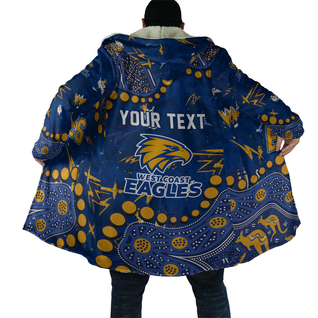 Personalized West Coast Eagles Cloak Aboriginal Pattern with Graffiti Style