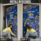 Personalized West Coast Eagles Door Cover Aboriginal Pattern with Graffiti Style
