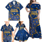 Personalized West Coast Eagles Family Matching Off Shoulder Maxi Dress and Hawaiian Shirt Aboriginal Pattern with Graffiti Style