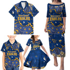 Personalized West Coast Eagles Family Matching Puletasi and Hawaiian Shirt Aboriginal Pattern with Graffiti Style
