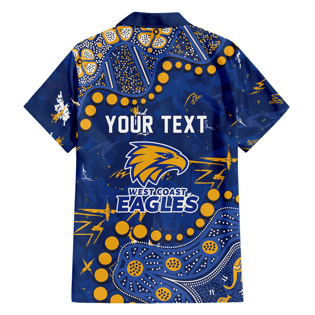 Personalized West Coast Eagles Family Matching Summer Maxi Dress and Hawaiian Shirt Aboriginal Pattern with Graffiti Style