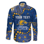 Personalized West Coast Eagles Family Matching Summer Maxi Dress and Hawaiian Shirt Aboriginal Pattern with Graffiti Style